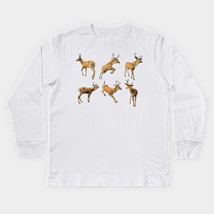 Woodland Deer Kids Long Sleeve T-Shirt